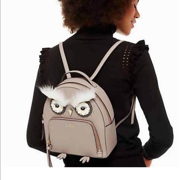 kate spade star bright owl tumi mini backpack WKRU5674 Tomi Gray Leather – Balilene Kate Spade New York Backpack